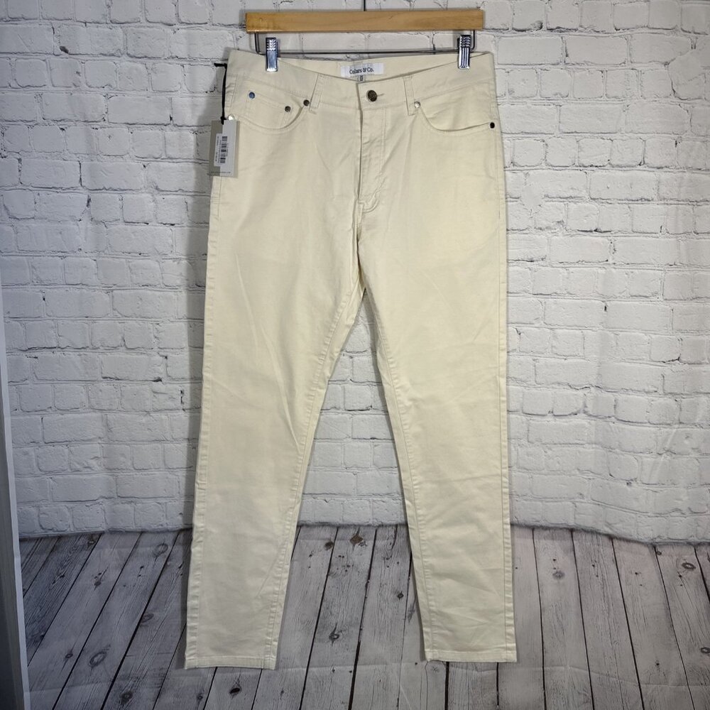 NWT Collars & Co CEO Chino Five Pocket Cotton Stretch Pants Stone 32x32